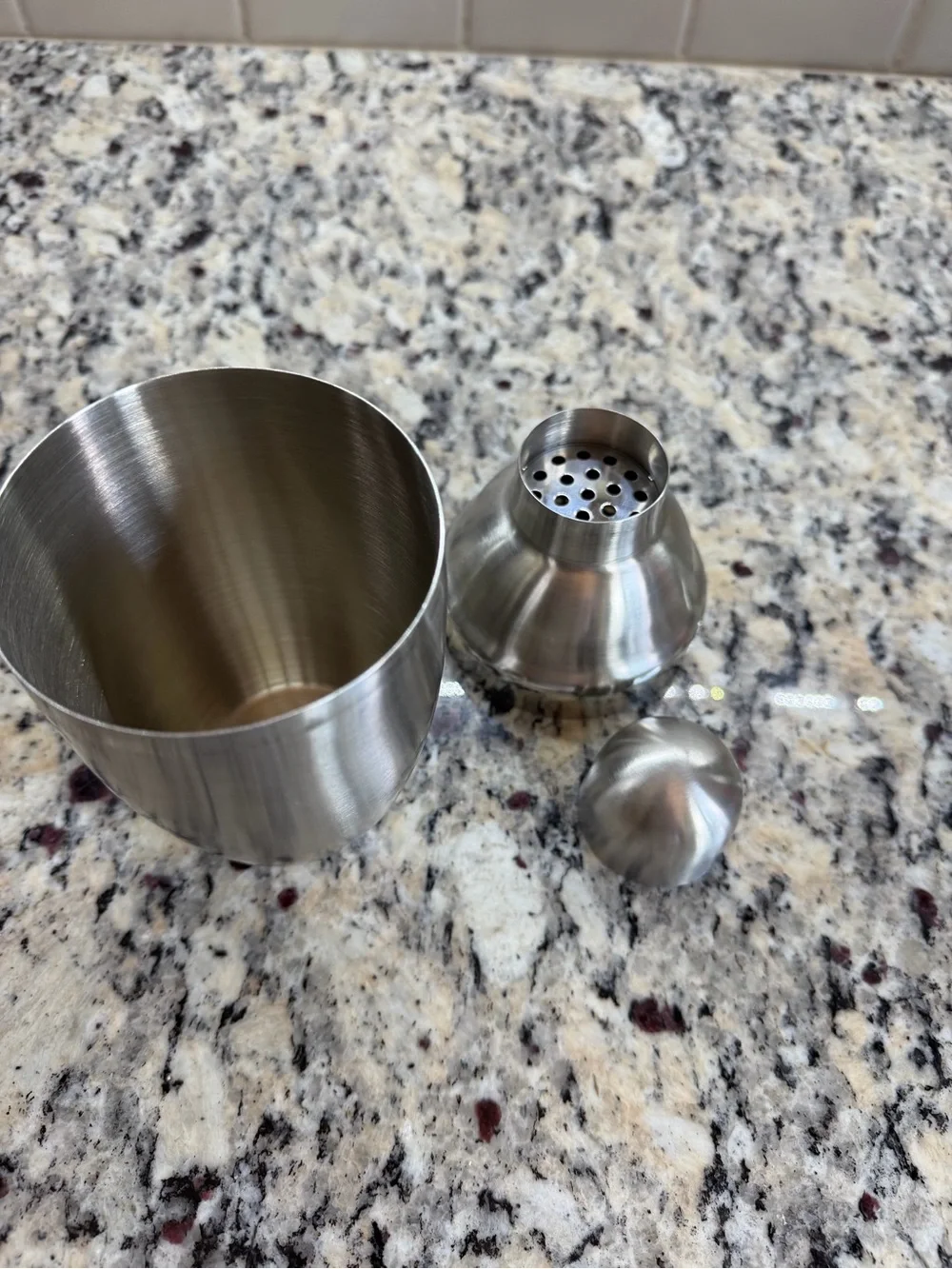 Stainless Steel Cocktail Shaker and Martini Glass Set - Silver